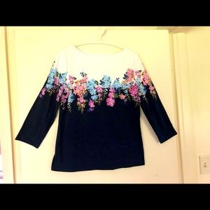 Talbots tee, from underarm to underarm -19”